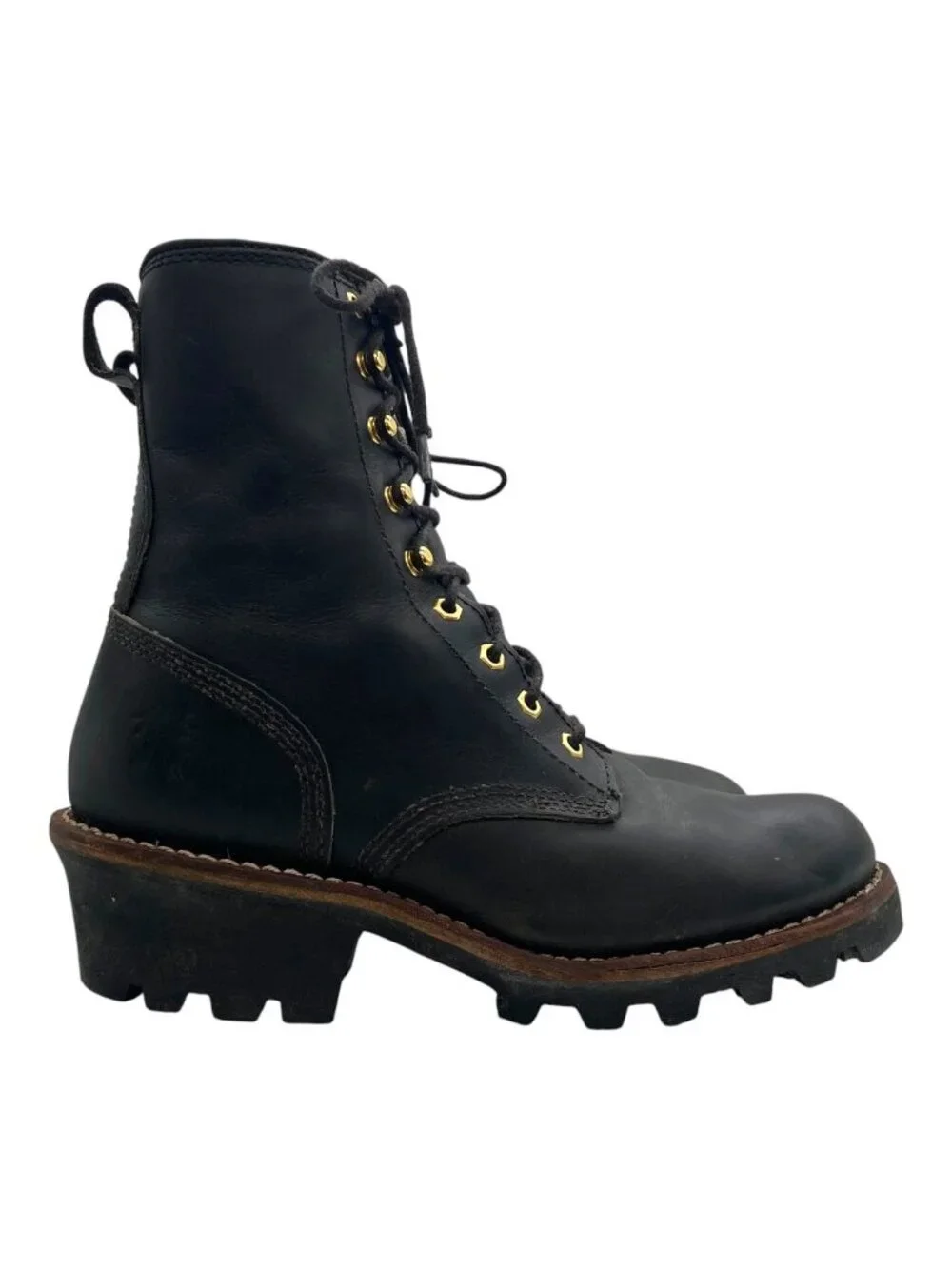 Chippewa Logger Oiled Leather Work Boots 73015 Men's 8.5 Vibram Sole Waterproof
